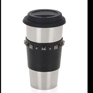 BCBGMAXAZRIA Studded-Leather Sleeve Ceramic Mug